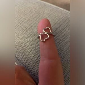 Ring womens hearts sterling silver size 6 new in box Intertwining love